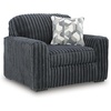 image:imageSignature Design by Ashley MidnightMadness Jumbo Corduroy Chair and a HalfGrey