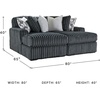 image:imageSignature Design by Ashley MidnightMadness Jumbo Corduroy Chair and a HalfGrey