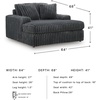 image:imageSignature Design by Ashley MidnightMadness Jumbo Corduroy Chair and a HalfGrey