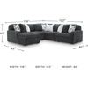 image:imageSignature Design by Ashley MidnightMadness Jumbo Corduroy Chair and a HalfGrey