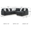 image:imageSignature Design by Ashley MidnightMadness Jumbo Corduroy Chair and a HalfGrey