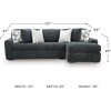 image:imageSignature Design by Ashley MidnightMadness Jumbo Corduroy Chair and a HalfGrey