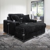 image:imageSignature Design by Ashley MidnightMadness Jumbo Corduroy Chair and a HalfOnyx
