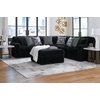 image:imageSignature Design by Ashley MidnightMadness Jumbo Corduroy Chair and a HalfOnyx