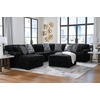 image:imageSignature Design by Ashley MidnightMadness Jumbo Corduroy Chair and a HalfOnyx