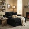 image:imageSignature Design by Ashley MidnightMadness Jumbo Corduroy Chair and a HalfOnyx