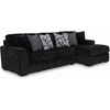 image:imageSignature Design by Ashley MidnightMadness Jumbo Corduroy Chair and a HalfOnyx