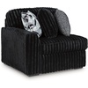 image:imageSignature Design by Ashley MidnightMadness Jumbo Corduroy Chair and a HalfOnyx