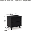 image:imageSignature Design by Ashley Modern Black Nightstand with Wireless Charger