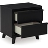 image:imageSignature Design by Ashley Modern Black Nightstand with Wireless Charger