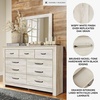image:imageSignature Design by Ashley Modern Farmhouse Queen Bed FrameDresser and Mirror