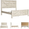 image:imageSignature Design by Ashley Modern Farmhouse Queen Bed FrameKing Crossbuck Panel Bed