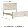 image:imageSignature Design by Ashley Modern Farmhouse Queen Bed FrameKing Crossbuck Panel Bed
