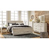 image:imageSignature Design by Ashley Modern Farmhouse Queen Bed FrameKing Platform Bed with 2 Storage Drawers