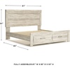 image:imageSignature Design by Ashley Modern Farmhouse Queen Bed FrameKing Platform Bed with 2 Storage Drawers