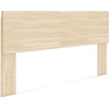 image:imageSignature Design by Ashley Modern King Panel Headboard Only Solid WhiteLight Brown