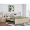 image:imageSignature Design by Ashley Modern King Panel Headboard Only Solid WhiteLight Brown