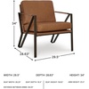 image:imageSignature Design by Ashley Modern Top Grain Leather Accent Chair Caramel