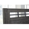 image:imageSignature Design by Ashley Montillan Contemporary California King Panel Bed with LayBack Headboard Foundation or Box Spring Needed Dark BrownCalifornia King Panel Bed