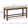 image:imageSignature Design by Ashley Moriville Wood Upholstered Dining Bench BeigeBeige  Dark Brown