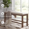 image:imageSignature Design by Ashley Moriville Wood Upholstered Dining Bench BeigeBeige  Dark Brown