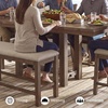image:imageSignature Design by Ashley Moriville Wood Upholstered Dining Bench BeigeBeige  Dark Brown