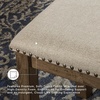 image:imageSignature Design by Ashley Moriville Wood Upholstered Dining Bench BeigeBrown
