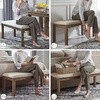 image:imageSignature Design by Ashley Moriville Wood Upholstered Dining Bench BeigeBrown