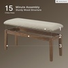 image:imageSignature Design by Ashley Moriville Wood Upholstered Dining Bench BeigeBrown