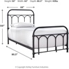 image:imageSignature Design by Ashley Nashburg Full Metal Farmhouse Bed Frame BlackBlack