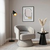 image:imageSignature Design by Ashley Nashkins Swivel Accent Chair Pebble Boucle