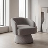 image:imageSignature Design by Ashley Nashkins Swivel Accent Chair Pebble Boucle