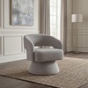 image:imageSignature Design by Ashley Nashkins Swivel Accent Chair Pebble Boucle