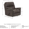image:imageSignature Design by Ashley Navi 1Piece Rocker Recliner Smoke Faux Leather