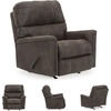 image:imageSignature Design by Ashley Navi 1Piece Rocker Recliner Smoke Faux Leather