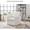 image:imageSignature Design by Ashley Nenana Blue Swivel Glider Accent Chair DenimBeige