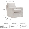 image:imageSignature Design by Ashley Nenana Blue Swivel Glider Accent Chair DenimBeige