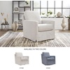 image:imageSignature Design by Ashley Nenana Blue Swivel Glider Accent Chair DenimBeige