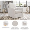 image:imageSignature Design by Ashley Nenana Blue Swivel Glider Accent Chair DenimBeige