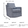 image:imageSignature Design by Ashley Nenana Blue Swivel Glider Accent Chair DenimLight Blue