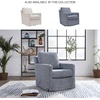 image:imageSignature Design by Ashley Nenana Blue Swivel Glider Accent Chair DenimLight Blue