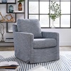 image:imageSignature Design by Ashley Nenana Blue Swivel Glider Accent Chair DenimLight Blue
