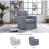image:imageSignature Design by Ashley Nenana Blue Swivel Glider Accent Chair DenimLight Blue