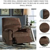 image:imageSignature Design by Ashley Nerviano Contemporary Wall Hugger Recliner with PillowTop Armrest Dark BrownDark Brown