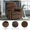 image:imageSignature Design by Ashley Nerviano Contemporary Wall Hugger Recliner with PillowTop Armrest Dark BrownDark Brown