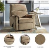 image:imageSignature Design by Ashley Nerviano Contemporary Wall Hugger Recliner with PillowTop Armrest Dark BrownTaupe