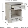 image:imageSignature Design by Ashley Nightstand Bedside Table Antique White WoodAntique White