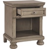 image:imageSignature Design by Ashley Nightstand Bedside Table Antique White WoodGraywash