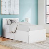 image:imageSignature Design by Ashley Onita Minimalist Twin Platform Bed with Storage Foundation or Box Spring Not Needed White