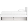 image:imageSignature Design by Ashley Onita Minimalist Twin Platform Bed with Storage Foundation or Box Spring Not Needed White